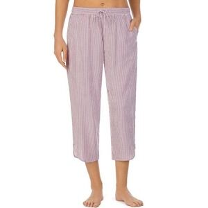 Donna Karan Sleepwear Stripe Print Woven Crop Sleep Pants - XL NWT